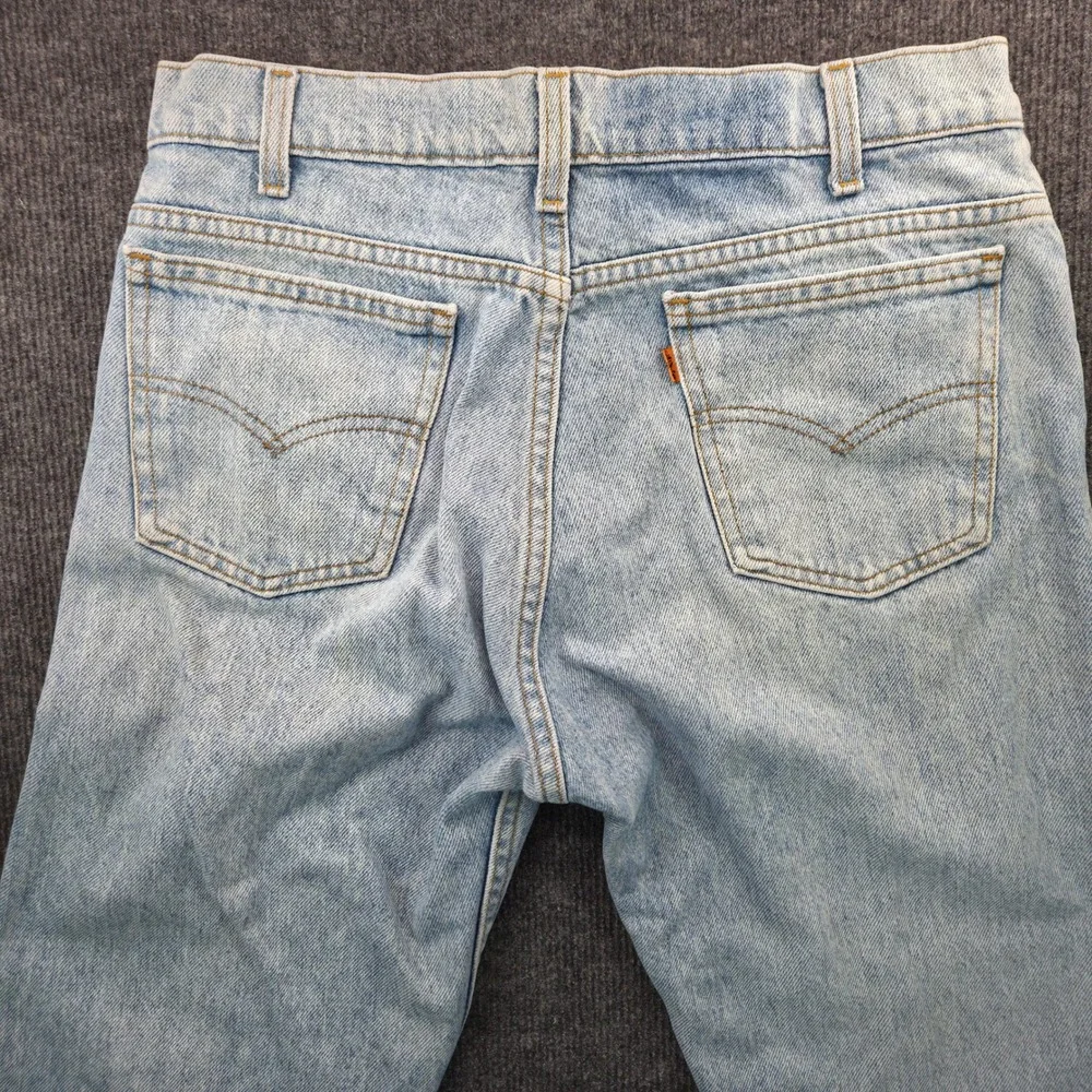 VTG Levi's 505 Orange Tab Jeans Mens 32x32 Light Wash Blue Made in USA Cotton